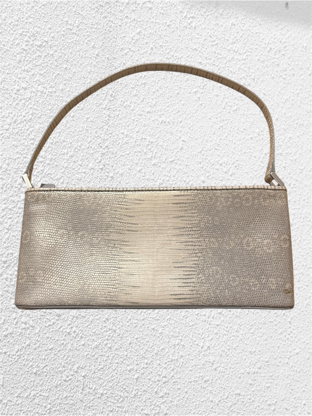 Vintage Ann Taylor Faux Snakeskin Baguette Bag